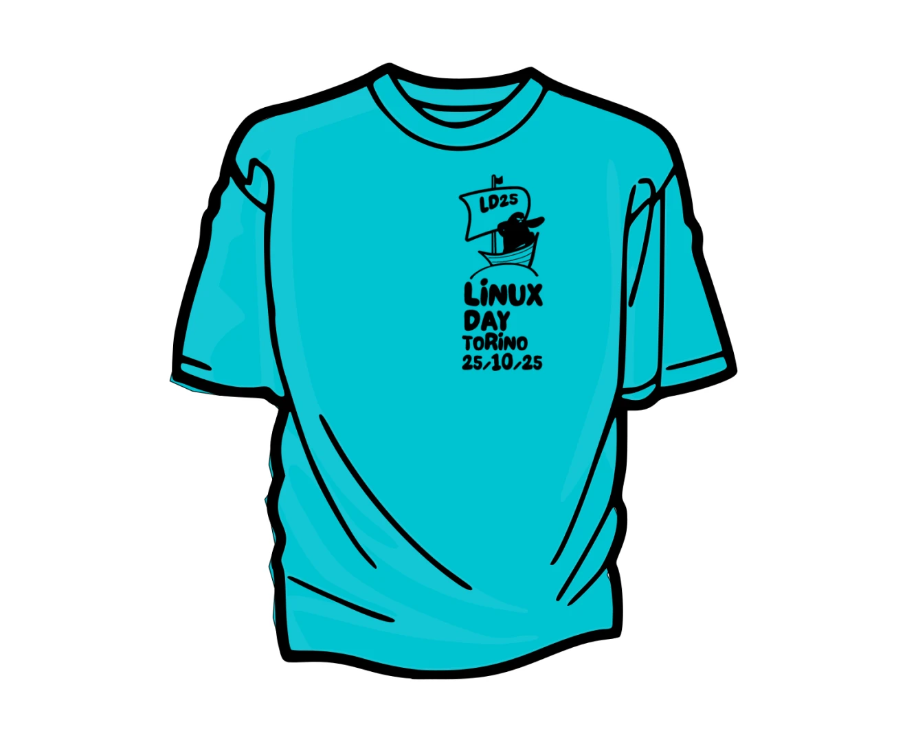 Maglietta Linux Day Torino 2025